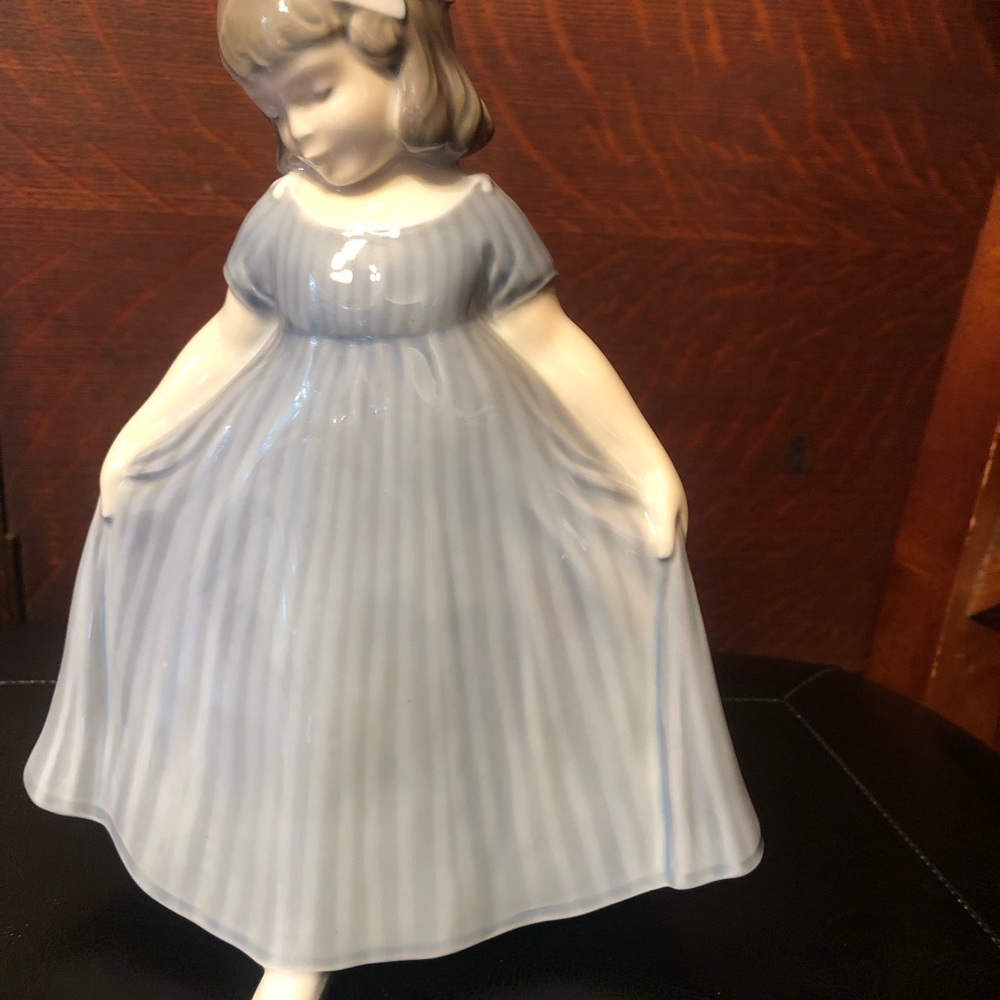 Royal Copenhagen Dancer with blue dress # 2444